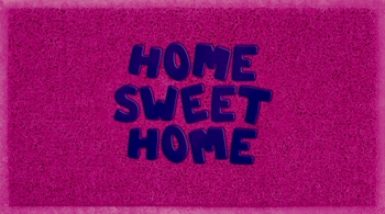 Türmatte Home Sweet Home pink 