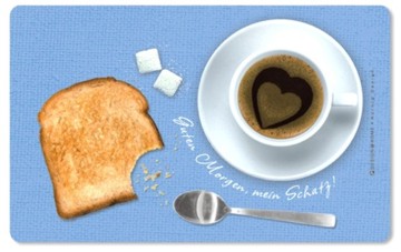 Frühstücksbrettchen Toast & Kaffee 