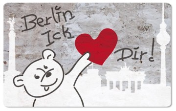 Frühstücksbrettchen Berlin ick liebe Dir 