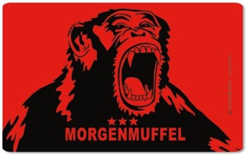 Frühstücksbrettchen Morgenmuffel Affe 